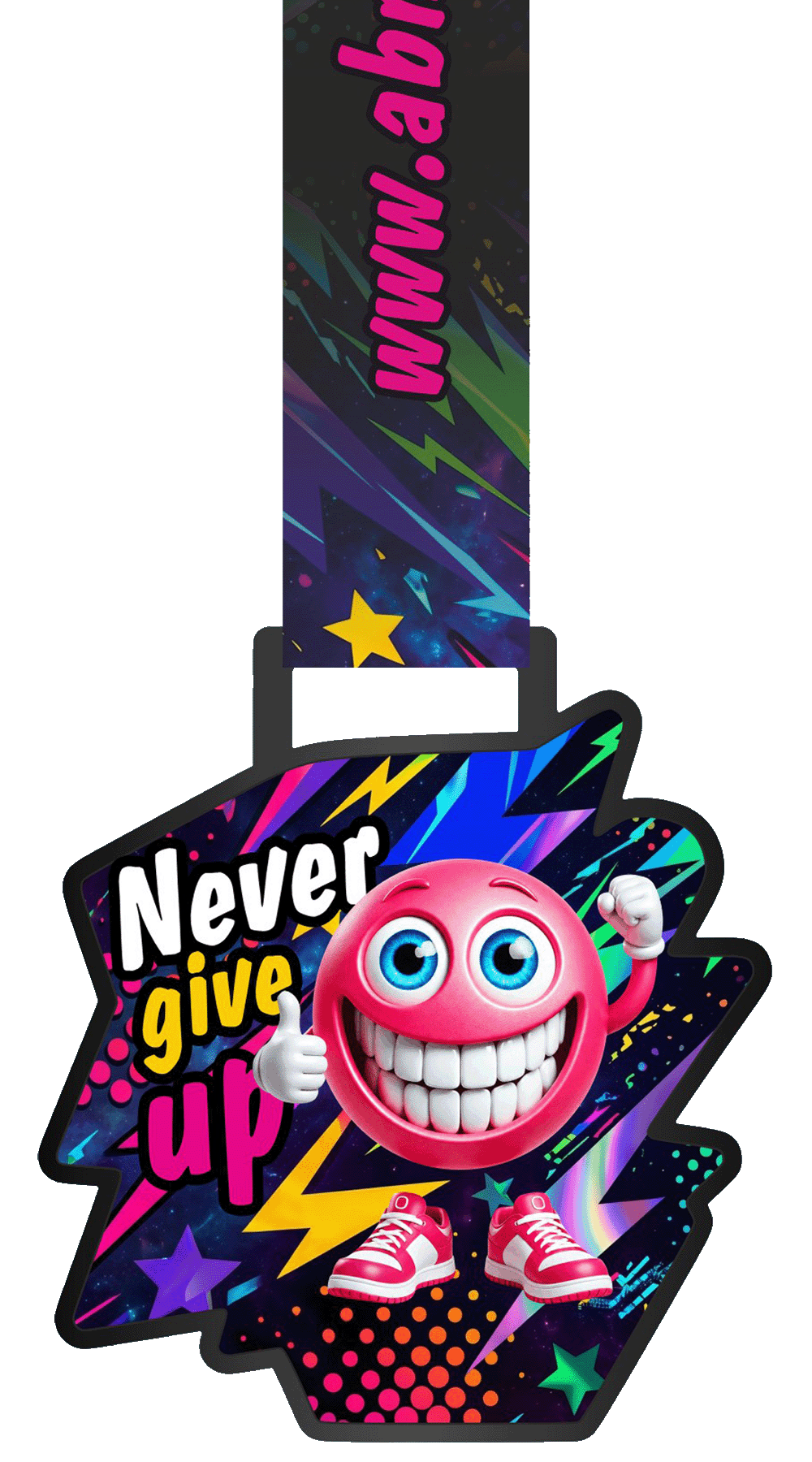 Medaille Never Give Up